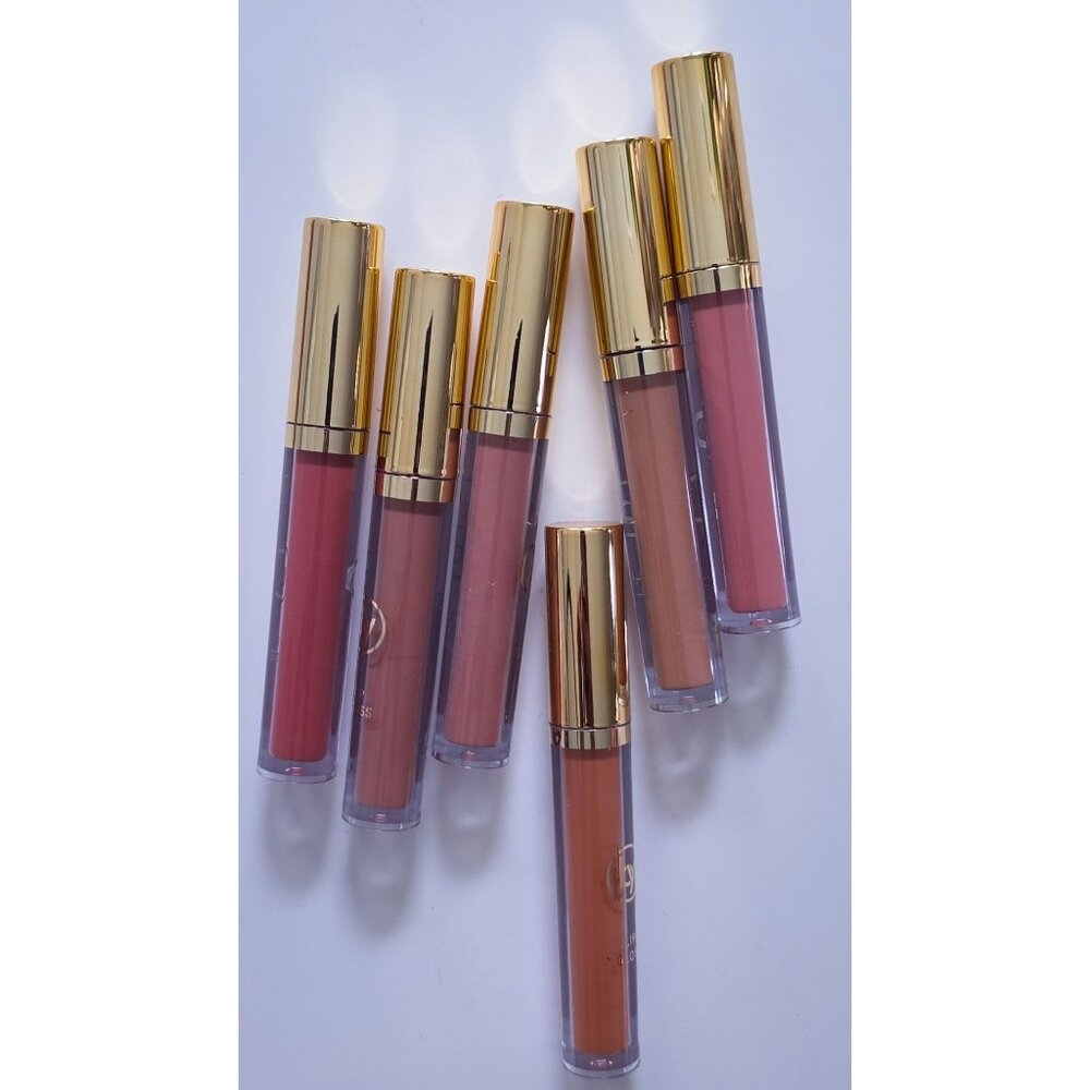 Beautifully You Cosmetics Lip Gloss Set – Nude Pink Collection (6 Pieces)
